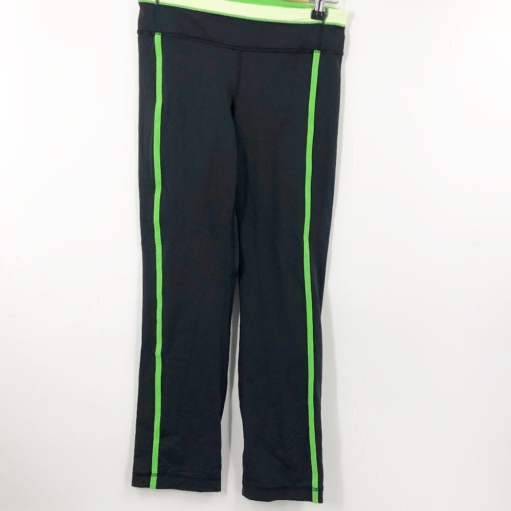 ✅ LULULEMON INSPIRE LEGGINGS SIZE 6 GREEN/BLACK